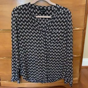 Trouve long sleeve blouse, size M